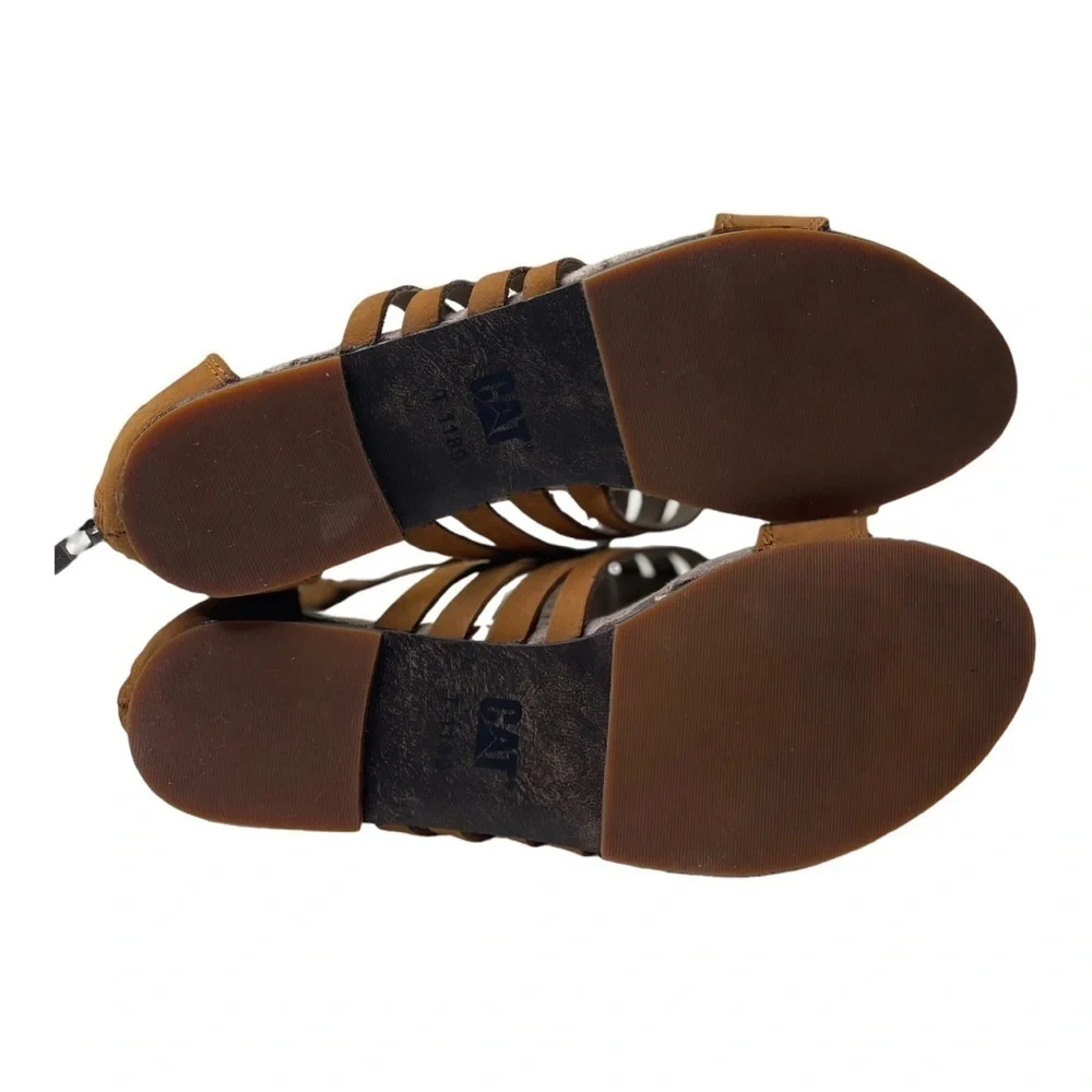 Caterpillar Women’s Brown Leather Gladiator Sandals